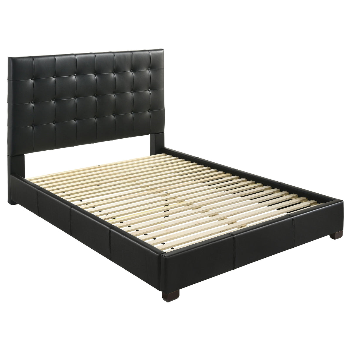 Medley Genuine Leather Panel Platform Bed