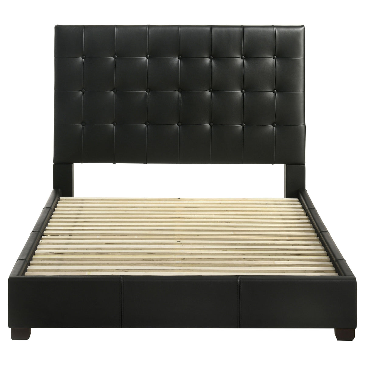 Medley Genuine Leather Panel Platform Bed