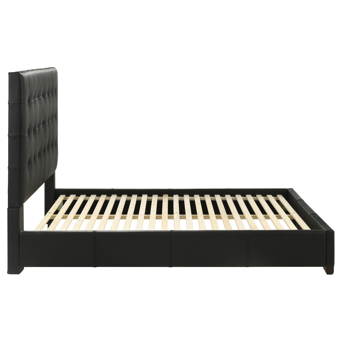 Medley Genuine Leather Panel Platform Bed