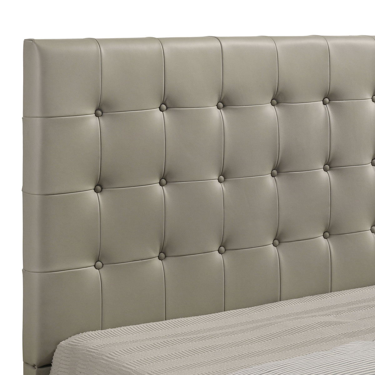 Medley Genuine Leather Panel Platform Bed