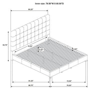 Medley Genuine Leather Panel Platform Bed