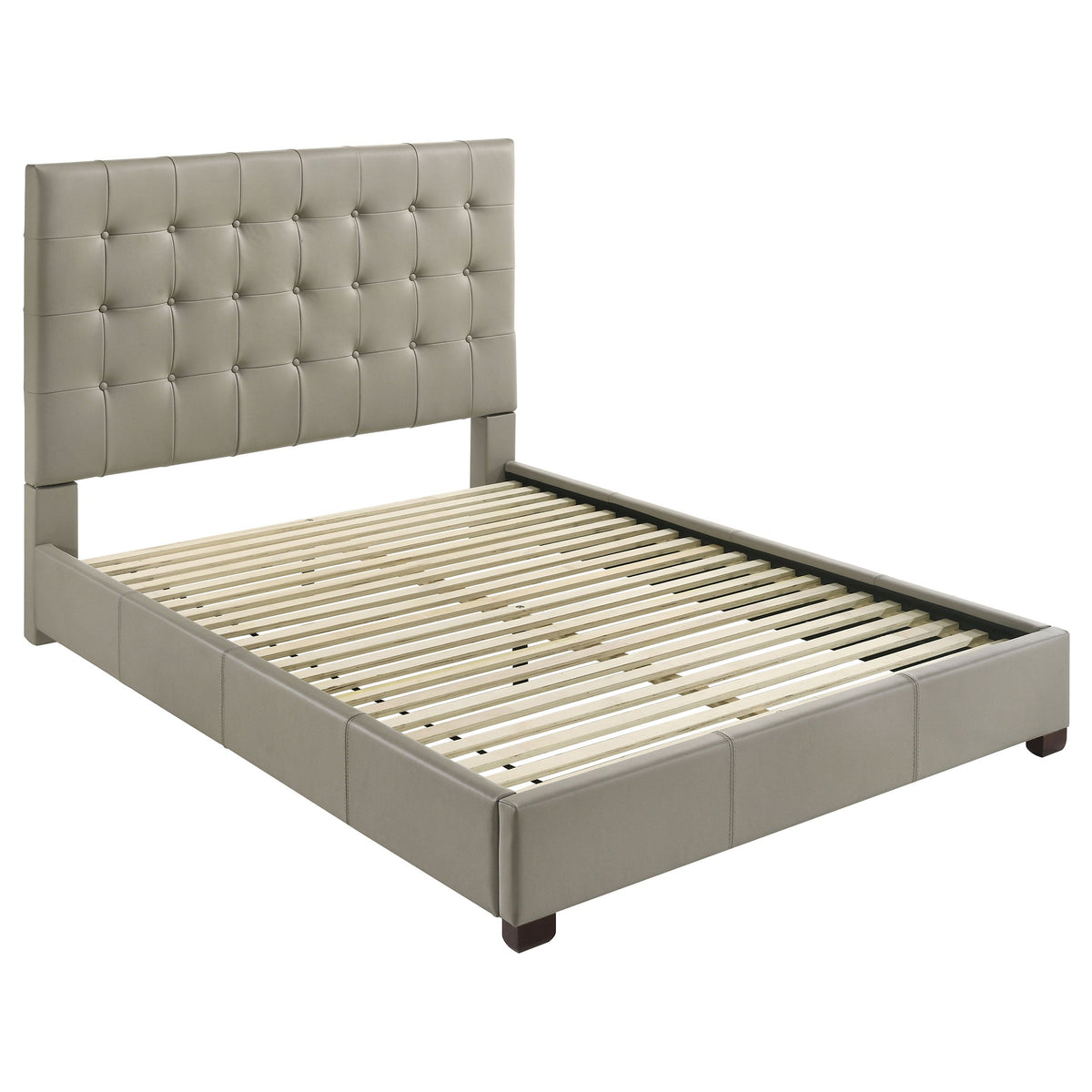 Medley Genuine Leather Panel Platform Bed