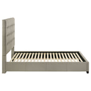 Medley Genuine Leather Panel Platform Bed