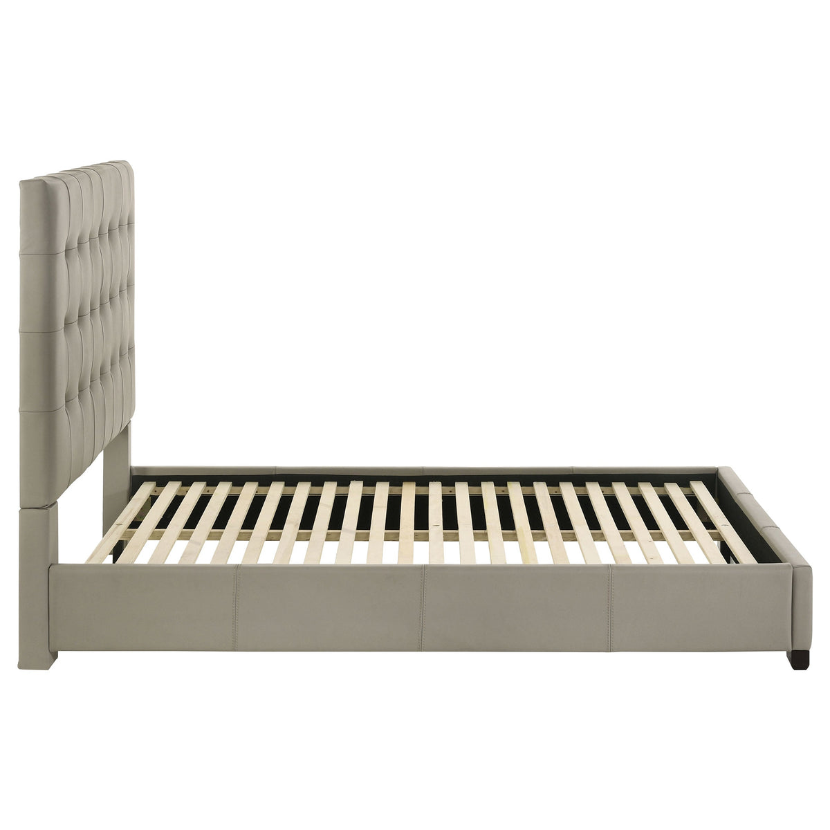 Medley Genuine Leather Panel Platform Bed