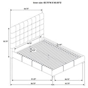 Medley Genuine Leather Panel Platform Bed