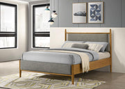 Mason 46-inch Panel Platform Bed Grey and Light Brown Full