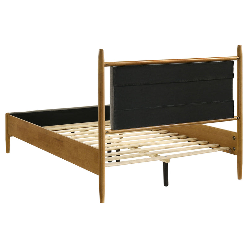 Mason 46-inch Panel Platform Bed Grey and Light Brown