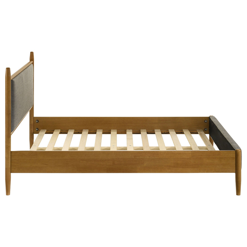 Mason 46-inch Panel Platform Bed Grey and Light Brown