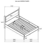 Mason 46-inch Panel Platform Bed Grey and Light Brown