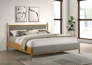 Mason 46-inch Panel Platform Bed Grey and Light Brown Eastern King