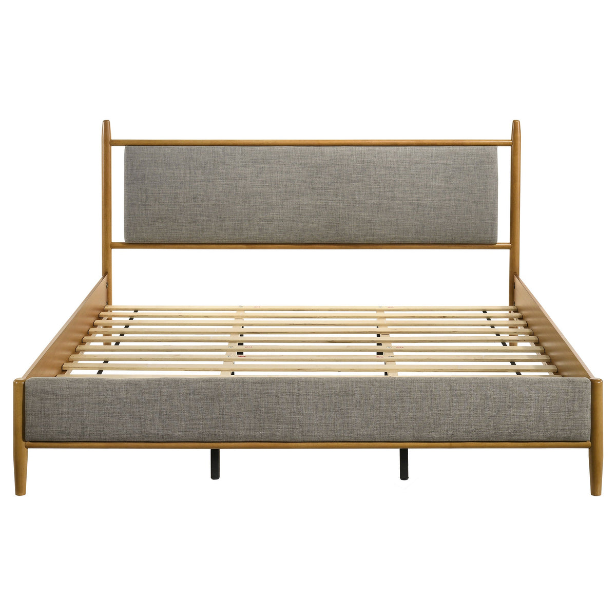 Mason 46-inch Panel Platform Bed Grey and Light Brown