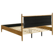 Mason 46-inch Panel Platform Bed Grey and Light Brown