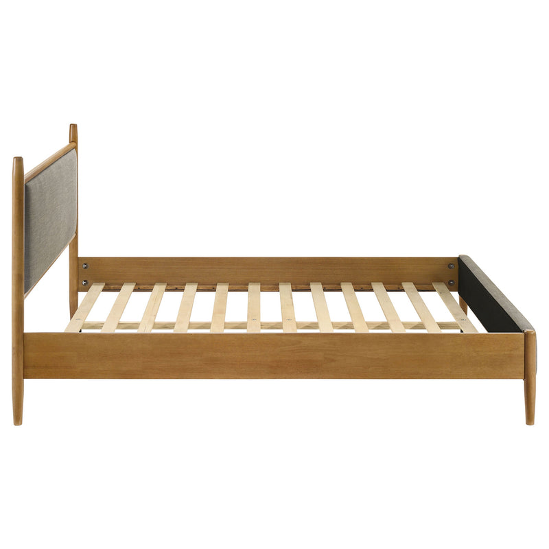 Mason 46-inch Panel Platform Bed Grey and Light Brown