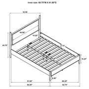 Mason 46-inch Panel Platform Bed Grey and Light Brown