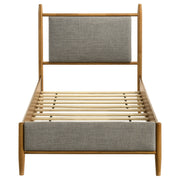 Mason 46-inch Panel Platform Bed Grey and Light Brown