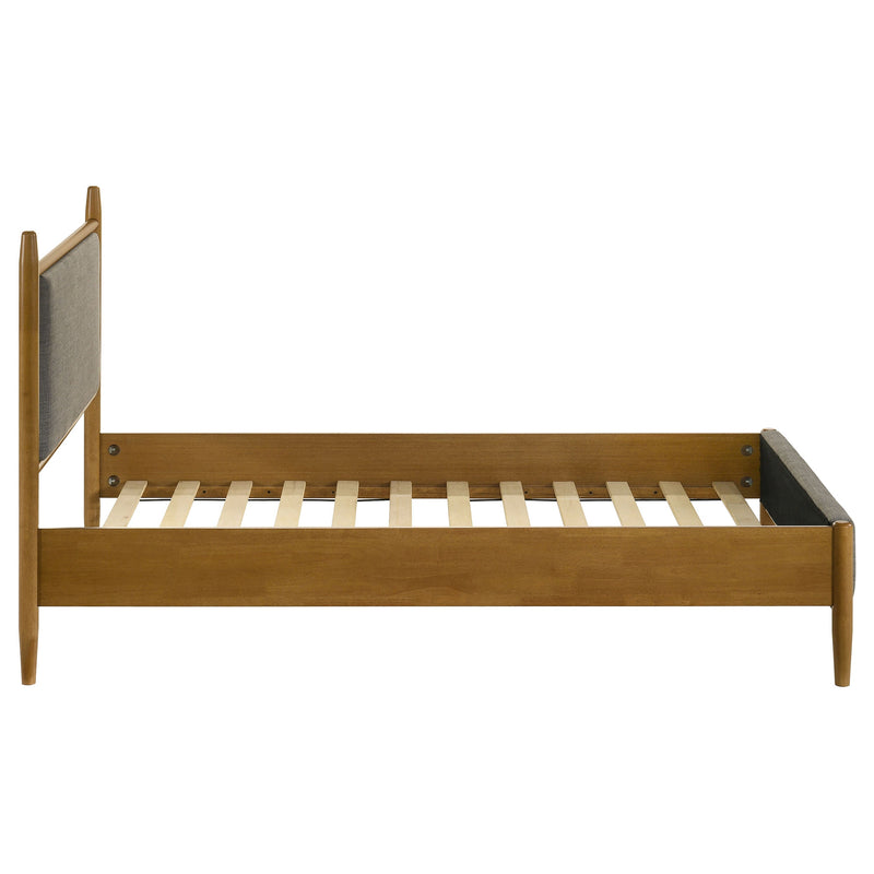 Mason 46-inch Panel Platform Bed Grey and Light Brown