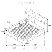 Nollet 48-inch Upholstered Panel Platform Bed