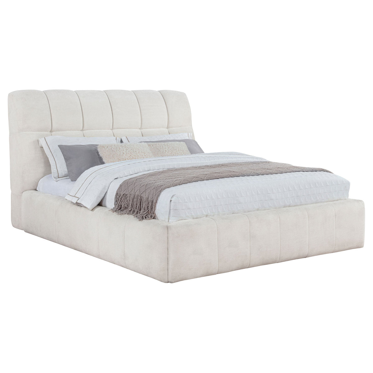 Nollet 48-inch Upholstered Panel Platform Bed