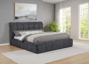Nollet 48-inch Upholstered Panel Platform Bed Grey California King