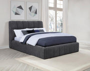 Nollet 48-inch Upholstered Panel Platform Bed Grey Queen