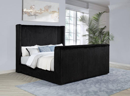 Centergrove Upholstered Wingback TV Bed Eastern King