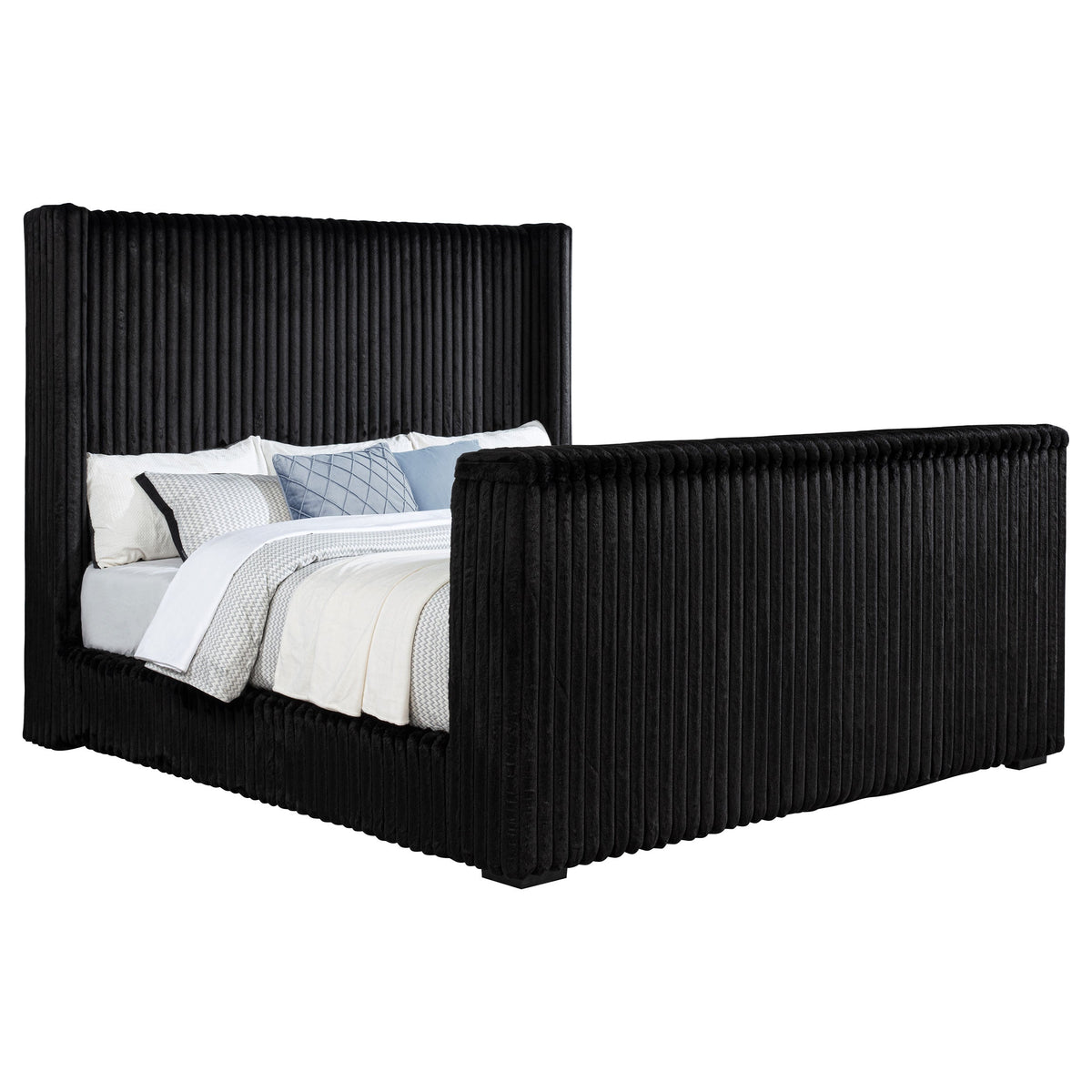 Centergrove Upholstered Wingback TV Bed