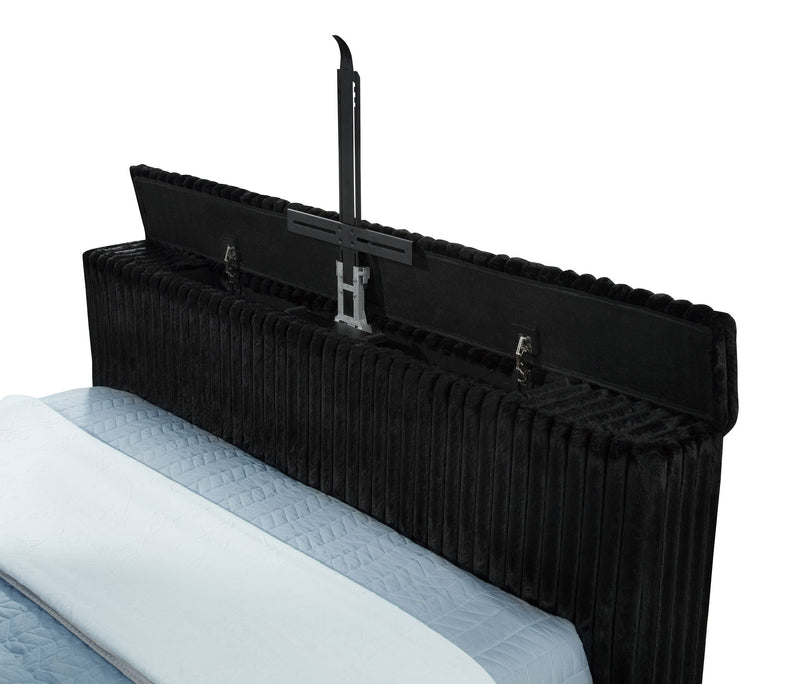 Centergrove Upholstered Wingback TV Bed