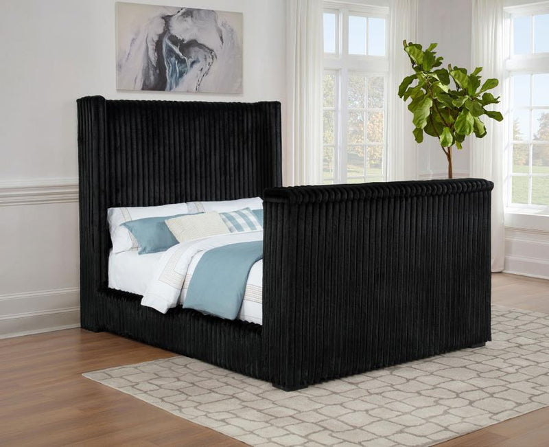 Centergrove Upholstered Wingback TV Bed Queen
