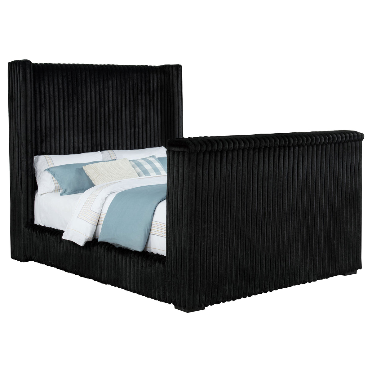 Centergrove Upholstered Wingback TV Bed