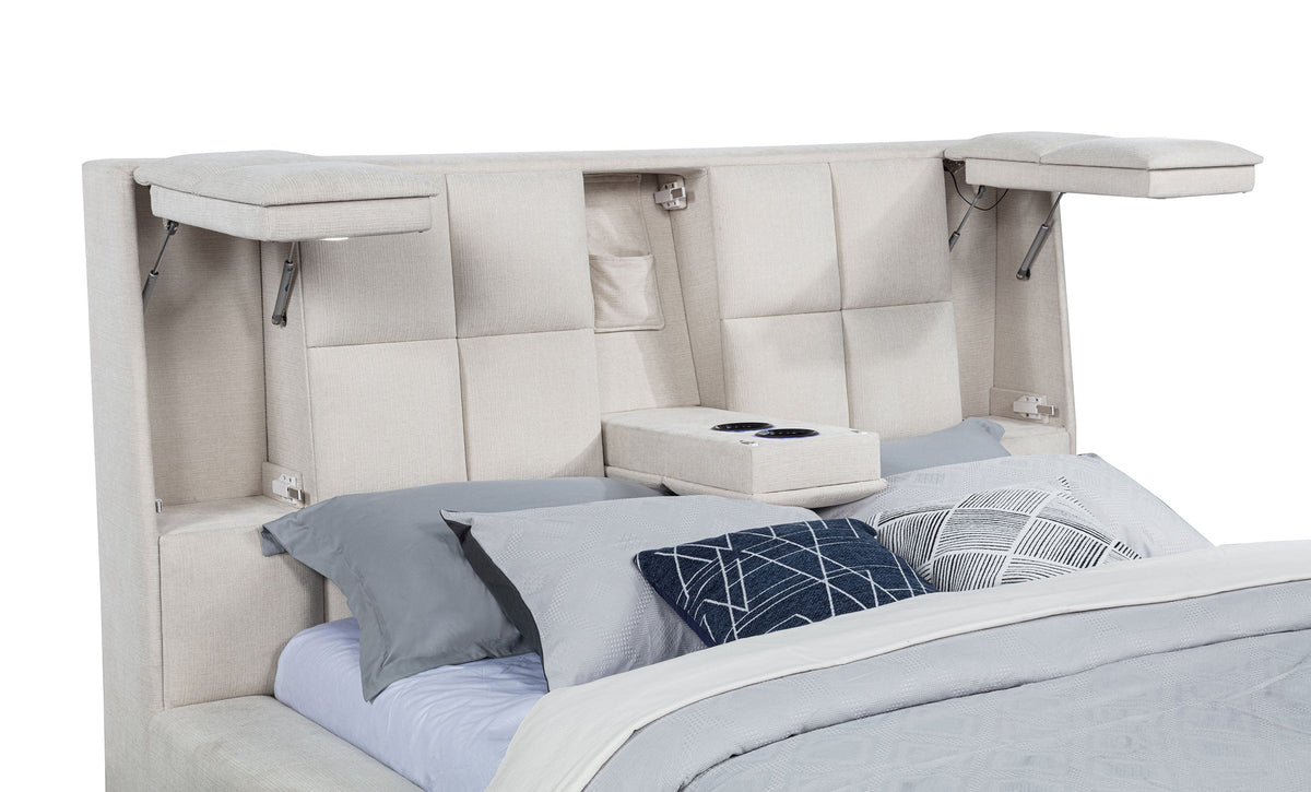 Dreux Upholstered Panel Platform Bed