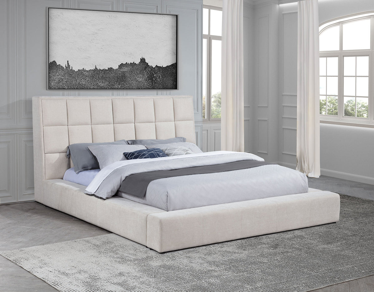 Dreux Upholstered Panel Platform Bed
