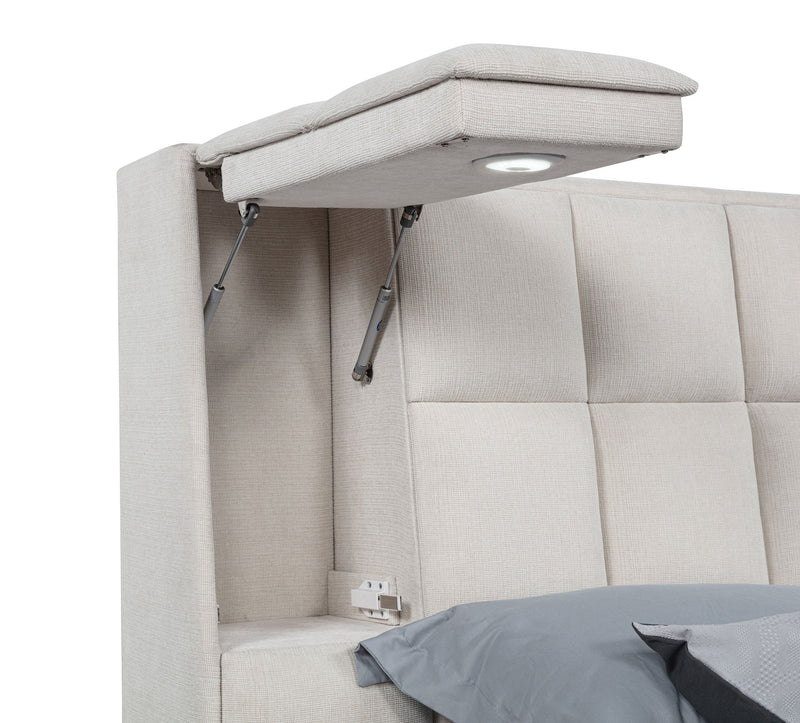 Dreux Upholstered Panel Platform Bed