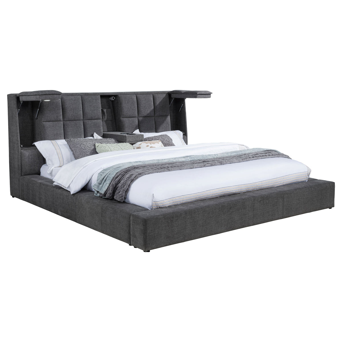 Dreux Upholstered Panel Platform Bed