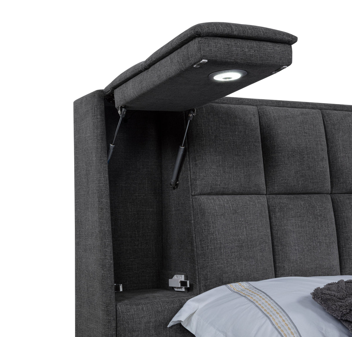 Dreux Upholstered Panel Platform Bed