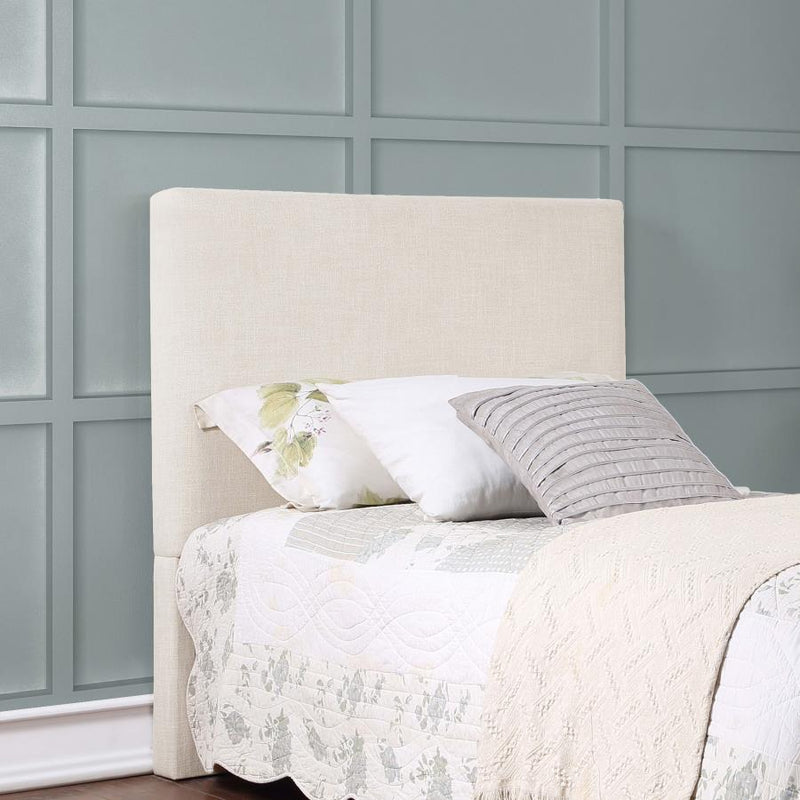 Pirro Upholstered or Full Panel Headboard Sand Twin