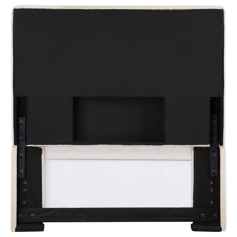 Pirro Upholstered or Full Panel Headboard Sand