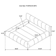 Wilshire Upholstered Platform Bed Grey