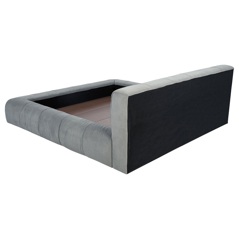 Wilshire Upholstered Platform Bed Grey