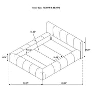 Wilshire Upholstered Platform Bed Grey