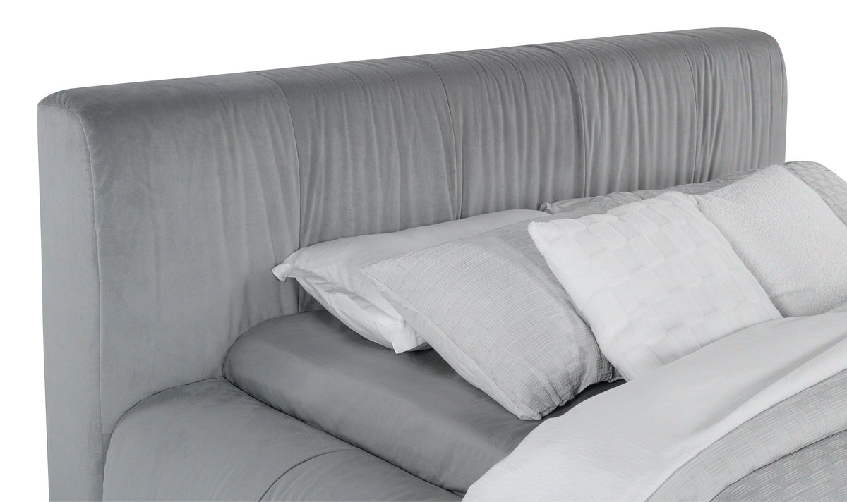 Wilshire Upholstered Platform Bed Grey