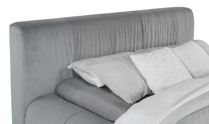 Wilshire Upholstered Platform Bed Grey