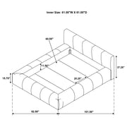 Wilshire Upholstered Platform Bed Grey