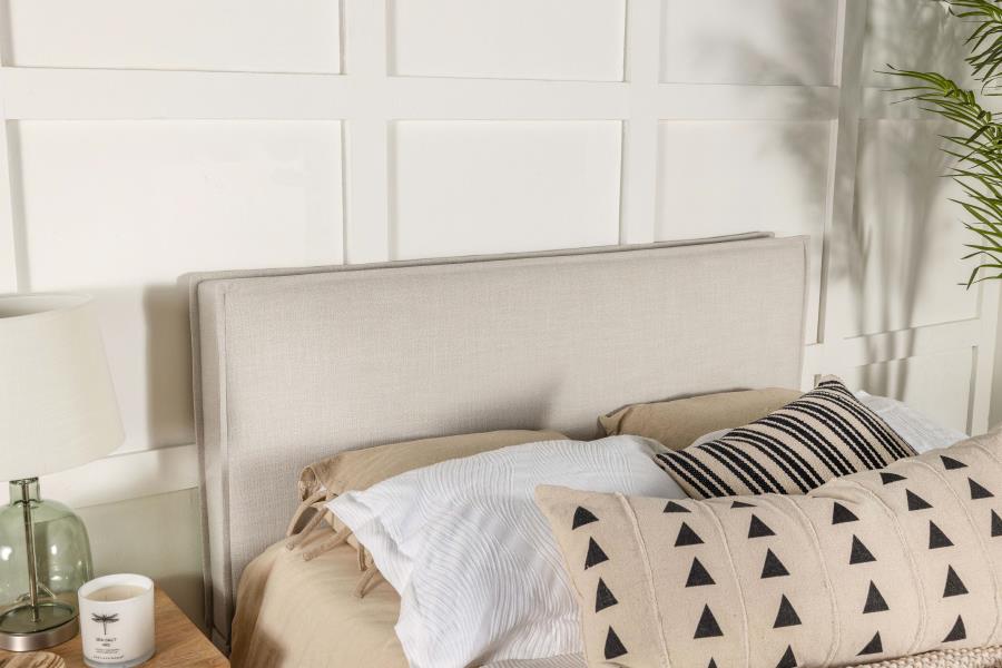 Izzy Upholstered or Full Panel Headboard Sand Queen Full