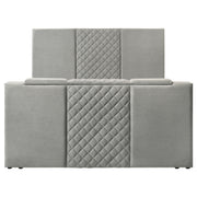 Tara 61-inch Upholstered Panel TV Bed Grey