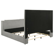 Tara 61-inch Upholstered Panel TV Bed Grey