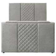 Tara 61-inch Upholstered Panel TV Bed Grey
