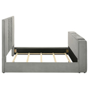 Tara 61-inch Upholstered Panel TV Bed Grey