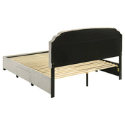 Marianna 4-drawer Upholstered Storage Bed Cream