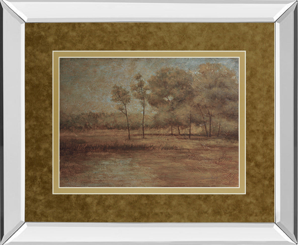 Woodland Solitude By Veronica Faust - Mirror Framed Print Wall Art - Light Brown