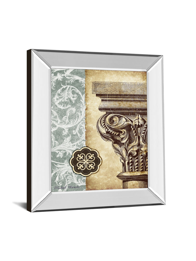Fomanesque I By Michael Marcon - Mirror Framed Print Wall Art - Beige